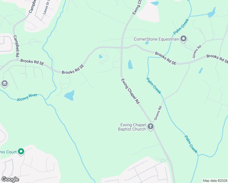 map of restaurants, bars, coffee shops, grocery stores, and more near 1557 Ewing Chapel Road in Dacula