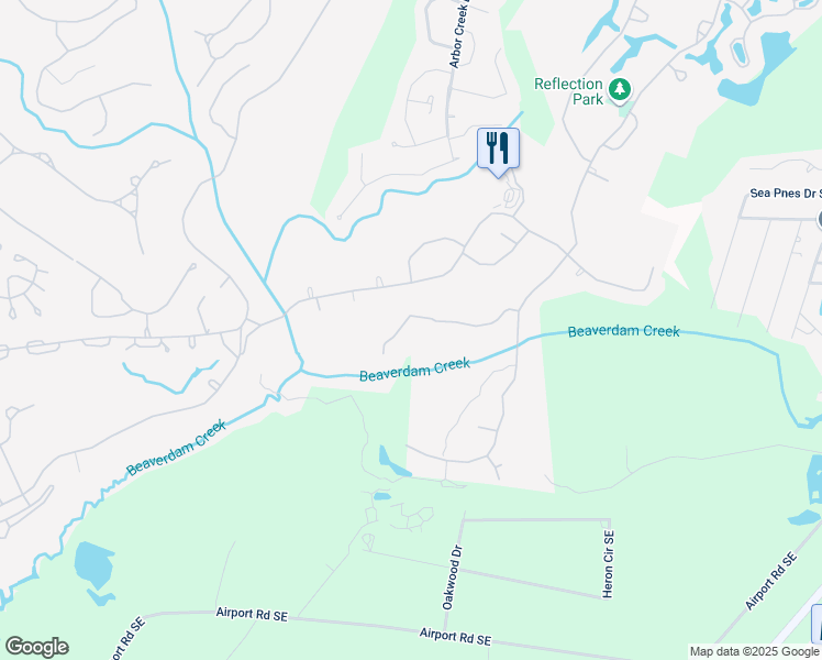 map of restaurants, bars, coffee shops, grocery stores, and more near 3687 Fairfield Way in Southport
