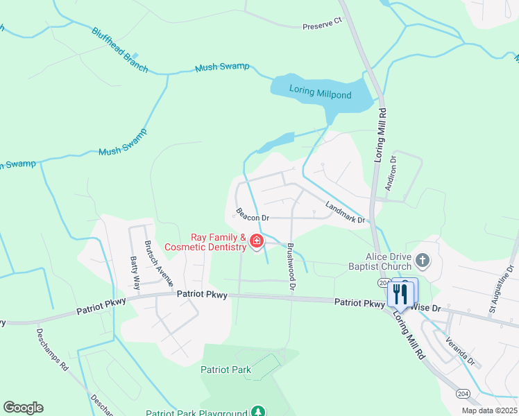 map of restaurants, bars, coffee shops, grocery stores, and more near 3572 Horizon Drive in Sumter
