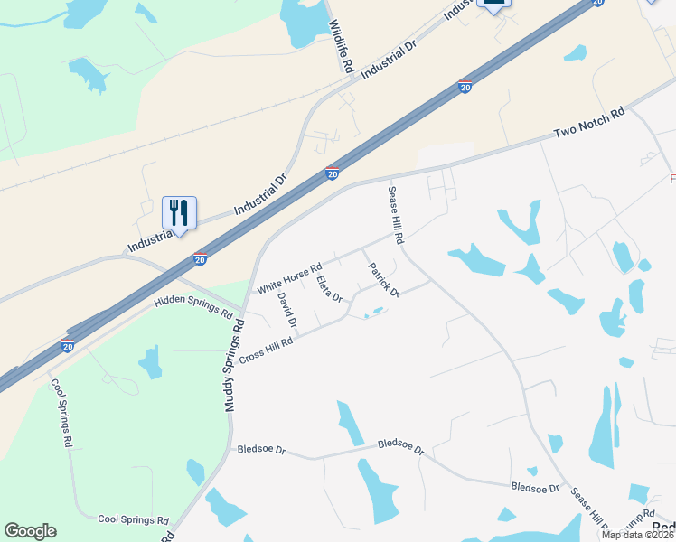 map of restaurants, bars, coffee shops, grocery stores, and more near 104 White Horse Circle in Lexington