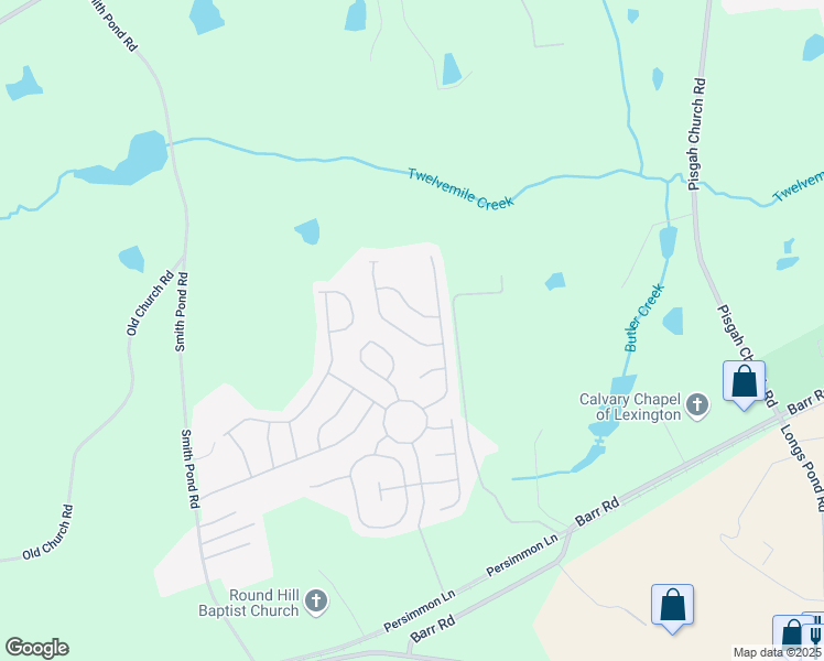 map of restaurants, bars, coffee shops, grocery stores, and more near 224 Glossy Green Lane in Lexington