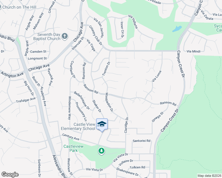 map of restaurants, bars, coffee shops, grocery stores, and more near 1387 Ransom Road in Riverside