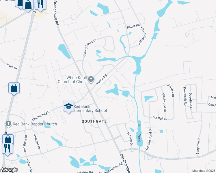 map of restaurants, bars, coffee shops, grocery stores, and more near 233 Mockingbird Circle in Lexington