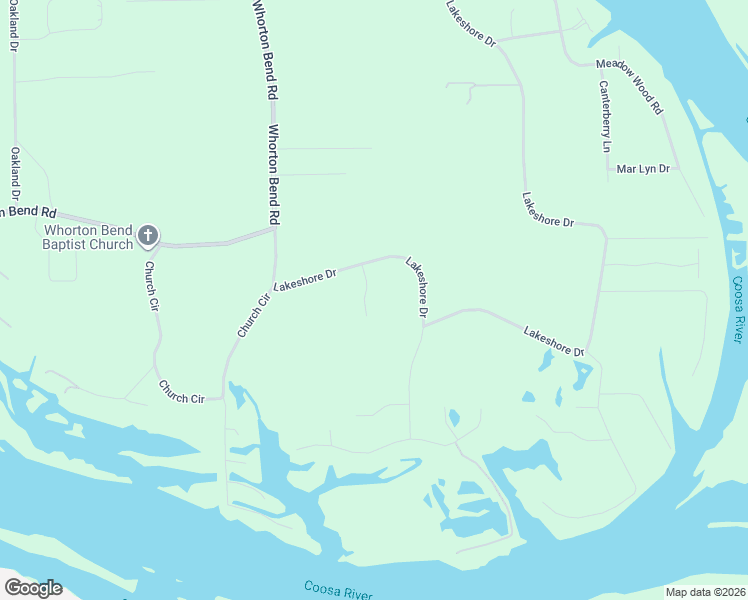 map of restaurants, bars, coffee shops, grocery stores, and more near 105 Bluelakes Drive in Gadsden