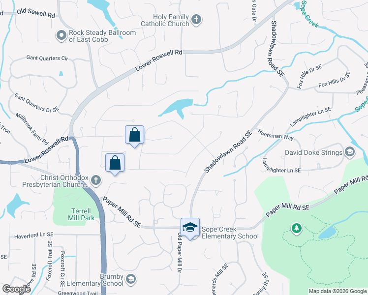 map of restaurants, bars, coffee shops, grocery stores, and more near 3344 Turtle Lake Club Drive in Marietta