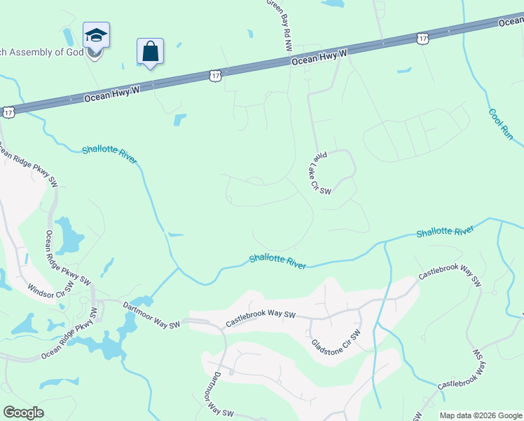 map of restaurants, bars, coffee shops, grocery stores, and more near 6389 Ocean Highway West in Ocean Isle Beach