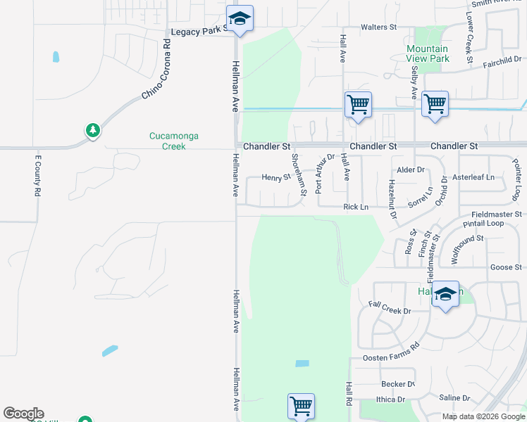map of restaurants, bars, coffee shops, grocery stores, and more near 7932 Swiftwater Court in Corona