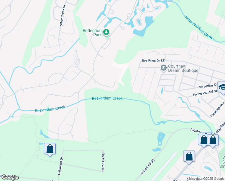 map of restaurants, bars, coffee shops, grocery stores, and more near 3749 Players Club Drive Southeast in Southport