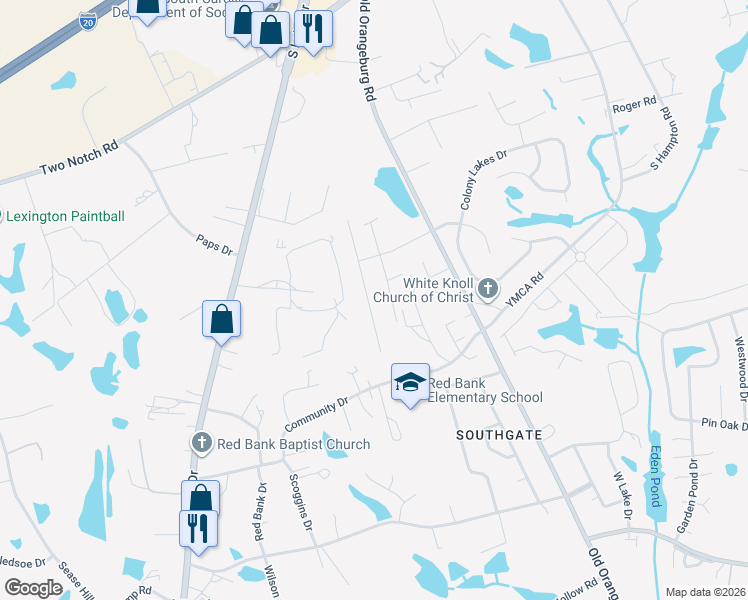 map of restaurants, bars, coffee shops, grocery stores, and more near 208 Amber Chase Court in Lexington