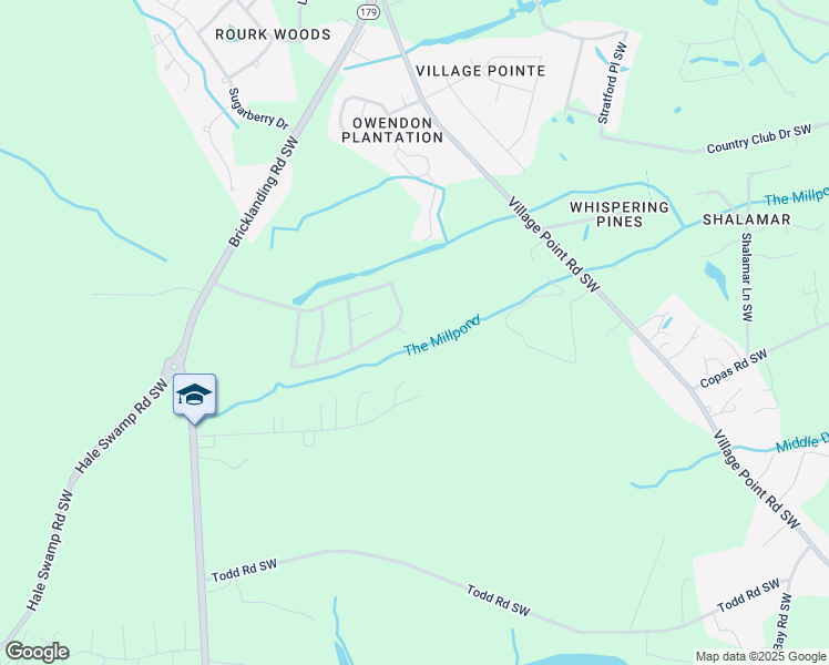 map of restaurants, bars, coffee shops, grocery stores, and more near 668 Iveystone Court Southwest in Shallotte