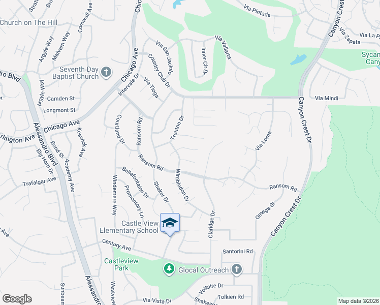 map of restaurants, bars, coffee shops, grocery stores, and more near 1355 Cadwell Court in Riverside