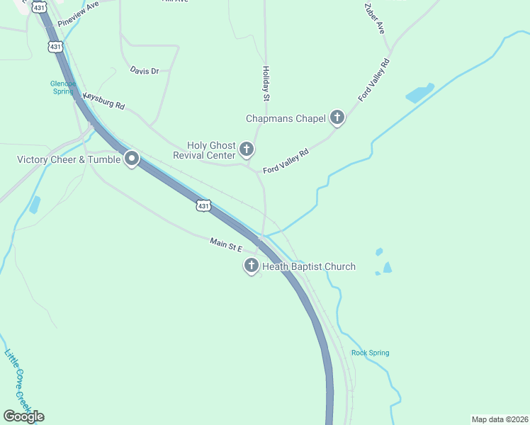 map of restaurants, bars, coffee shops, grocery stores, and more near 680 Keysburg Road in Glencoe