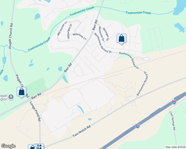 map of restaurants, bars, coffee shops, grocery stores, and more near 170 Montauk Drive in Lexington