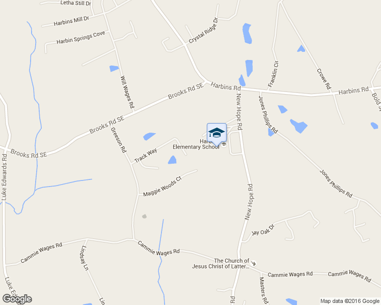 map of restaurants, bars, coffee shops, grocery stores, and more near 2680 Track Way in Dacula