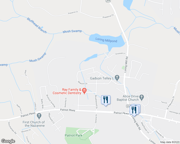 map of restaurants, bars, coffee shops, grocery stores, and more near 3543 Landmark Drive in Sumter