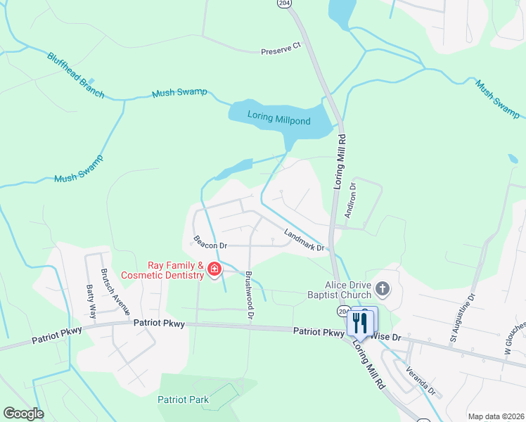 map of restaurants, bars, coffee shops, grocery stores, and more near 3463 Landmark Drive in Sumter