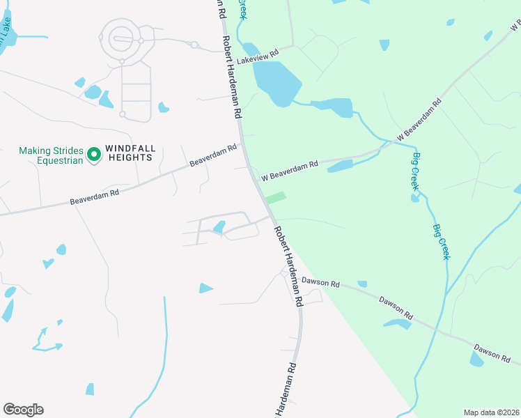 map of restaurants, bars, coffee shops, grocery stores, and more near 1186 Robert Hardeman Road in Winterville