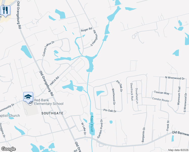 map of restaurants, bars, coffee shops, grocery stores, and more near 308 West Pond Court in Lexington