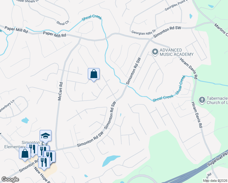 map of restaurants, bars, coffee shops, grocery stores, and more near 604 Kirtley Court in Lawrenceville