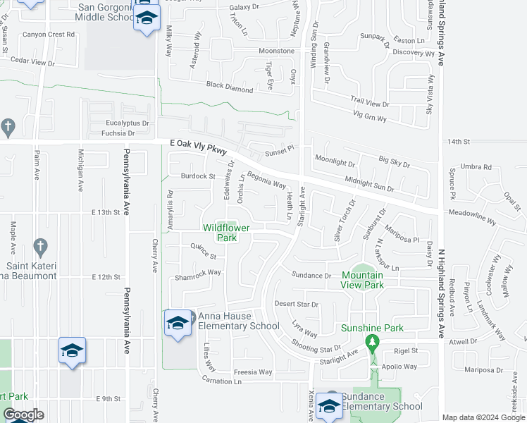 map of restaurants, bars, coffee shops, grocery stores, and more near 1453 Veronica Court in Beaumont