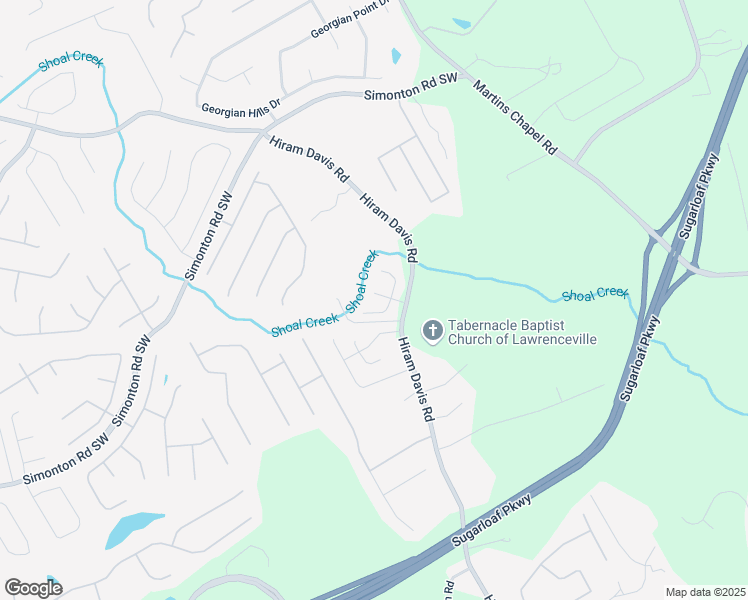 map of restaurants, bars, coffee shops, grocery stores, and more near 849 Overlook Path Lane in Lawrenceville