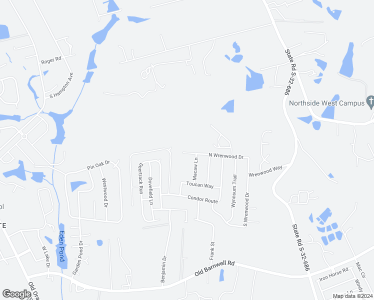 map of restaurants, bars, coffee shops, grocery stores, and more near 212 North Wrenwood Drive in Lexington