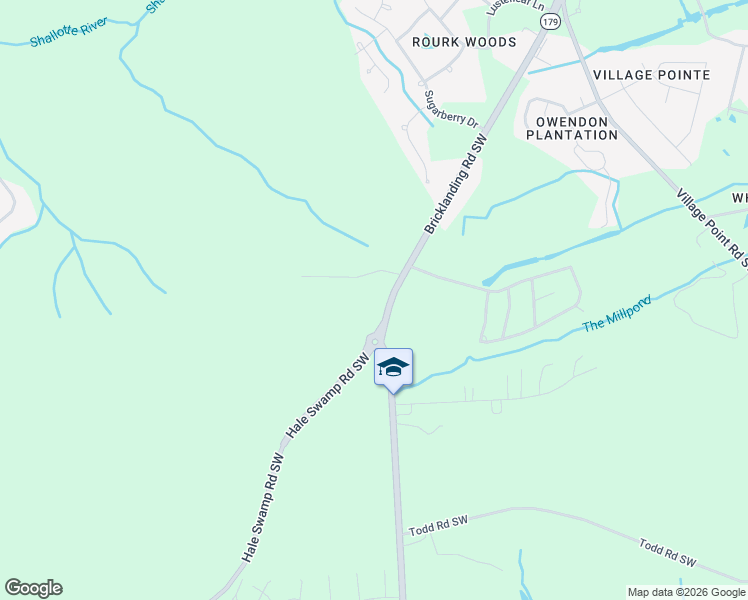 map of restaurants, bars, coffee shops, grocery stores, and more near 660-698 Brick Landing Road Southwest in Shallotte
