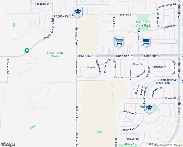 map of restaurants, bars, coffee shops, grocery stores, and more near 7921 Swiftwater Court in Corona