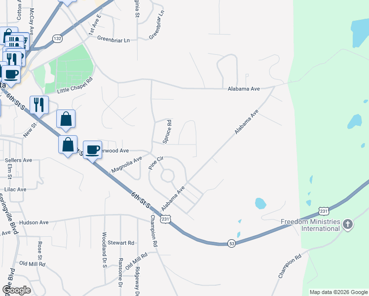 map of restaurants, bars, coffee shops, grocery stores, and more near 215 Meadow Lane in Oneonta