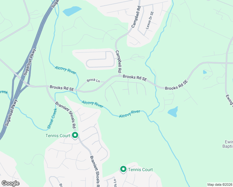 map of restaurants, bars, coffee shops, grocery stores, and more near 834 Tibwin Place Southeast in Lawrenceville