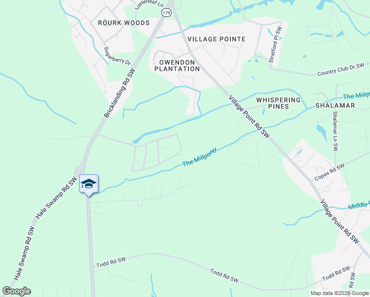 map of restaurants, bars, coffee shops, grocery stores, and more near 4490 Rounding Run Road Southwest in Shallotte