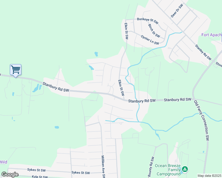 map of restaurants, bars, coffee shops, grocery stores, and more near 2593 Josh Circle in Brunswick County