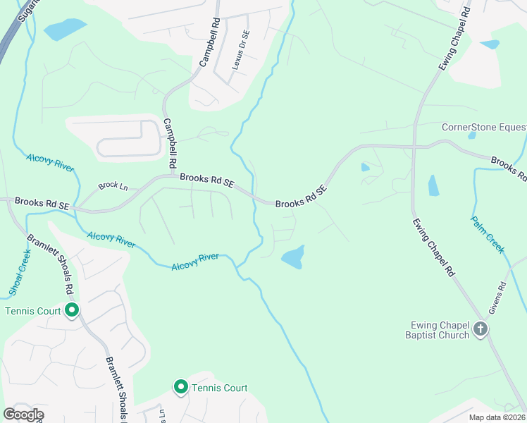 map of restaurants, bars, coffee shops, grocery stores, and more near 1591 Brooks Road Southeast in Dacula