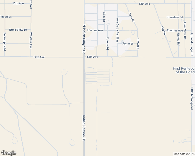 map of restaurants, bars, coffee shops, grocery stores, and more near Mountain View Drive in Desert Hot Springs