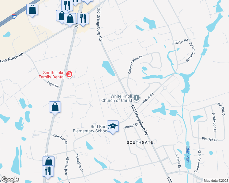 map of restaurants, bars, coffee shops, grocery stores, and more near 208 Amber Chase Court in Lexington