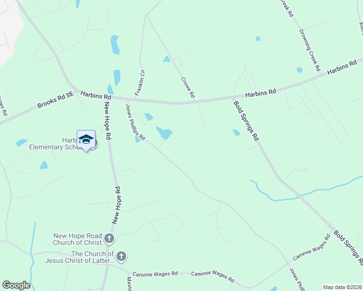 map of restaurants, bars, coffee shops, grocery stores, and more near 2124 Jones Phillips Road in Dacula