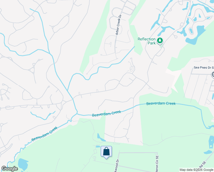 map of restaurants, bars, coffee shops, grocery stores, and more near 3659 Players Club Drive Southeast in Southport