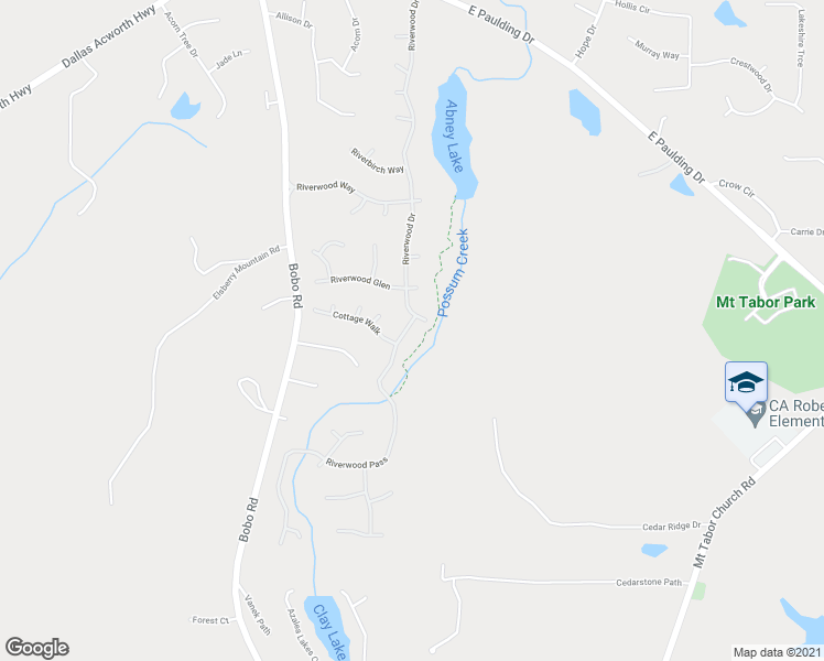 map of restaurants, bars, coffee shops, grocery stores, and more near 35 Riverwood Pass in Dallas