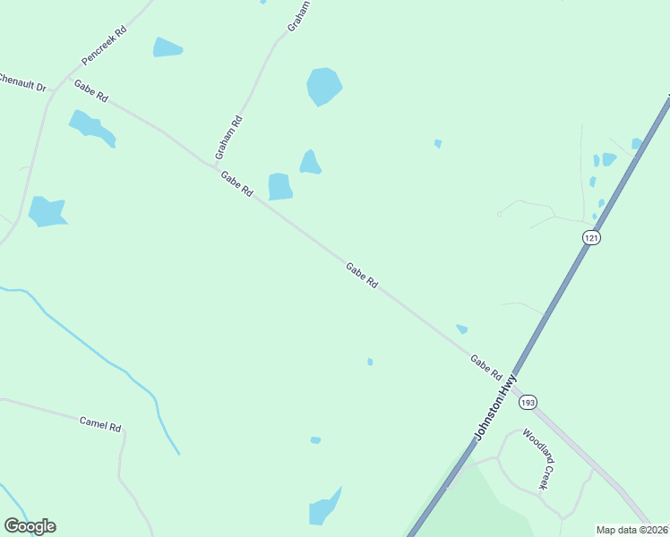 map of restaurants, bars, coffee shops, grocery stores, and more near 221 Gabe Road in Johnston
