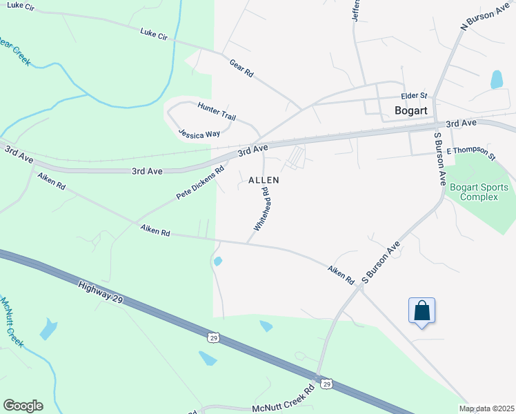 map of restaurants, bars, coffee shops, grocery stores, and more near 101-313 Whitehead Road in Bogart