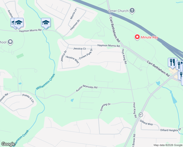 map of restaurants, bars, coffee shops, grocery stores, and more near 736 Worth Court in Bethlehem