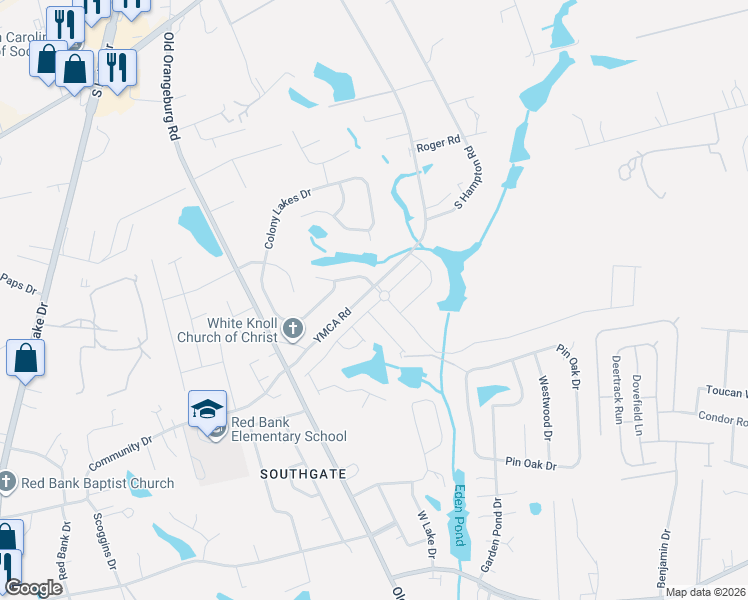 map of restaurants, bars, coffee shops, grocery stores, and more near 408 Ymca Road in Lexington