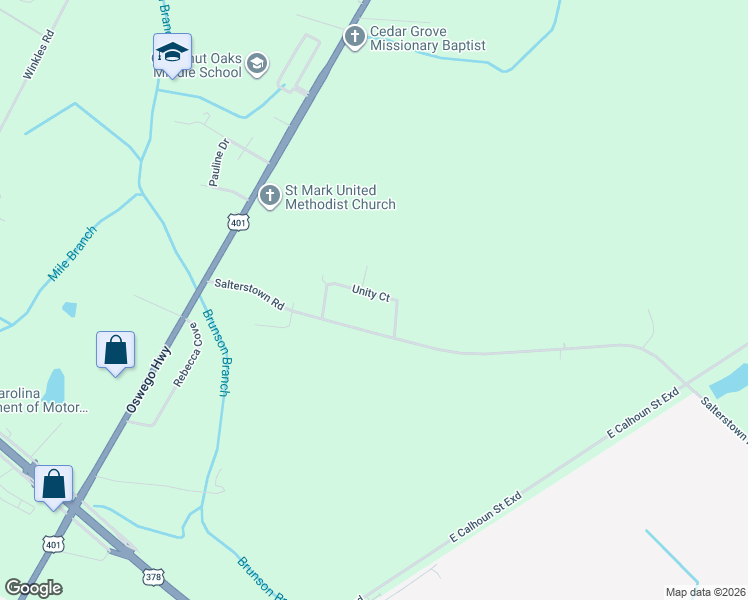 map of restaurants, bars, coffee shops, grocery stores, and more near 959 Unity Court in Sumter