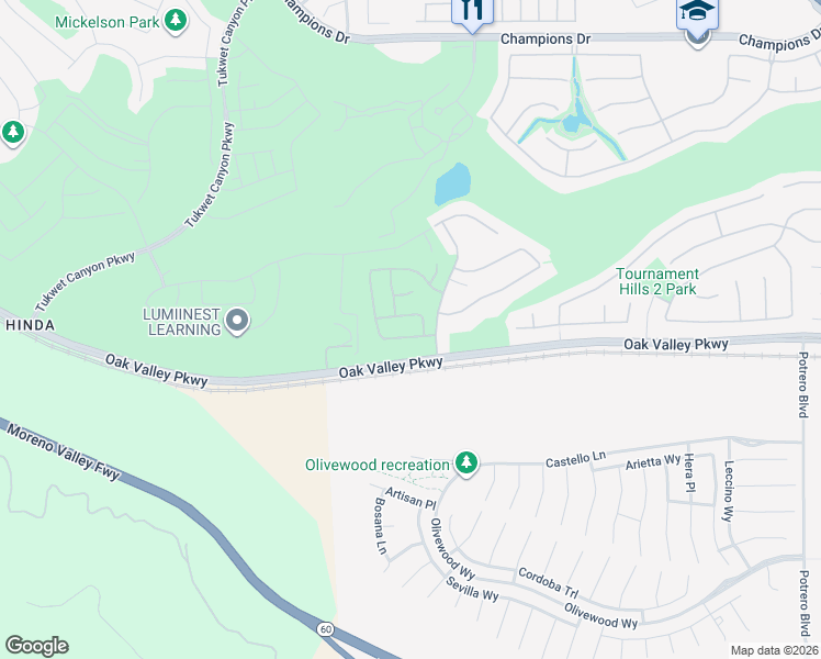 map of restaurants, bars, coffee shops, grocery stores, and more near 36028 Stableford Court in Beaumont