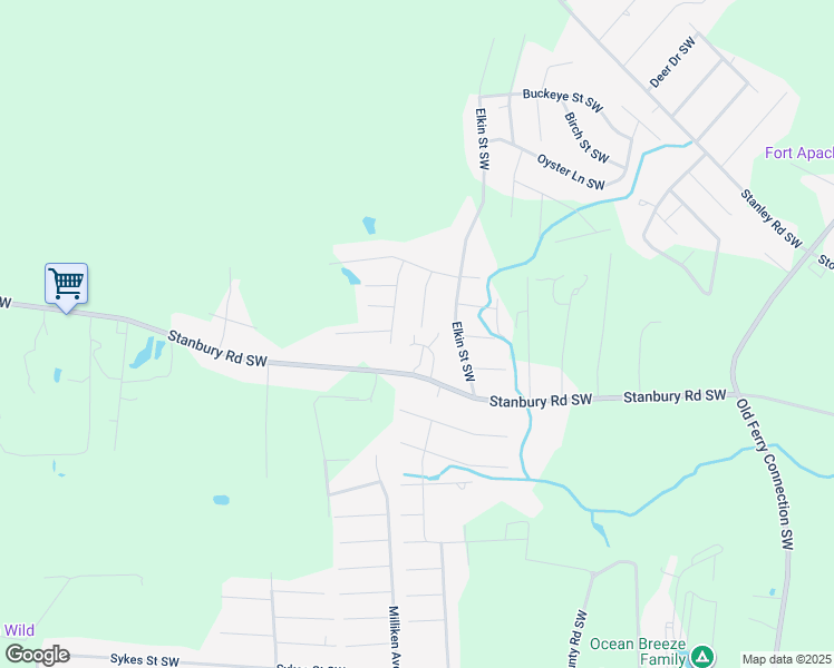 map of restaurants, bars, coffee shops, grocery stores, and more near 2586 Josh Circle in Brunswick County