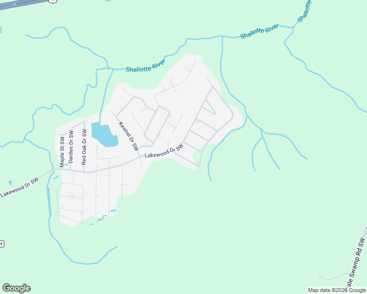 map of restaurants, bars, coffee shops, grocery stores, and more near 455 Hannah Drive Southwest in Shallotte