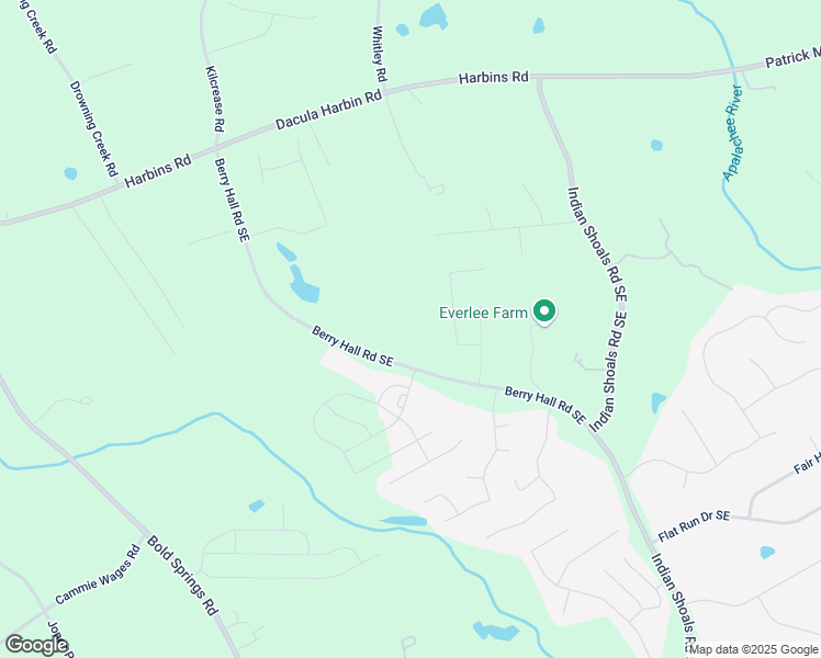 map of restaurants, bars, coffee shops, grocery stores, and more near 2500 Berry Hall Road Southeast in Bethlehem