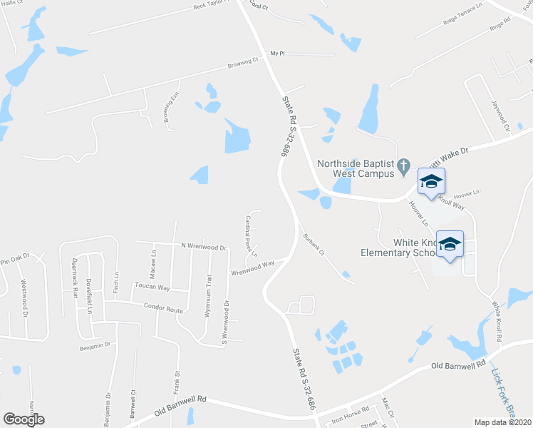 map of restaurants, bars, coffee shops, grocery stores, and more near 288 Cardinal Pines Lane in Lexington