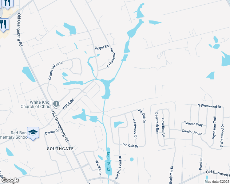 map of restaurants, bars, coffee shops, grocery stores, and more near 401 Ymca Road in Lexington