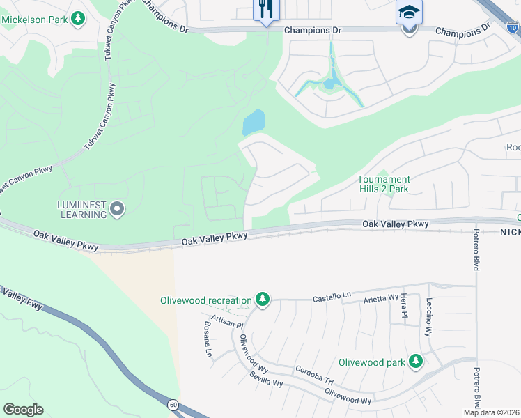 map of restaurants, bars, coffee shops, grocery stores, and more near 35119 Vidalia Lane in Beaumont